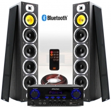 Altavoces de torre HiFi y amplificador estéreo Bluetooth MP3 Home Music System