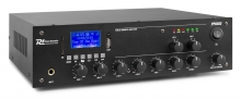 Amplificador mezclador de línea de 100 V Sistema de música de sala de 2 zonas 50W con Bluetooth y reproductor de MP3 USB