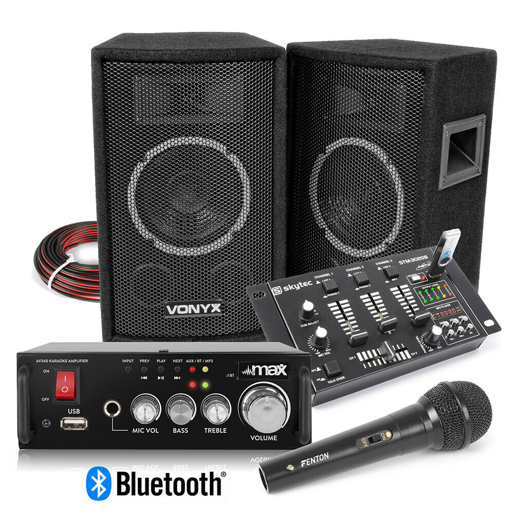 Sistema de altavoces DJ para dormitorio SL6, amplificador Bluetooth, mesa Dj con micrófono