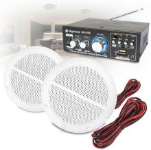 Altavoces y amplificador de techo de cocina para baño de 5 , sistema de audio estéreo para el hogar